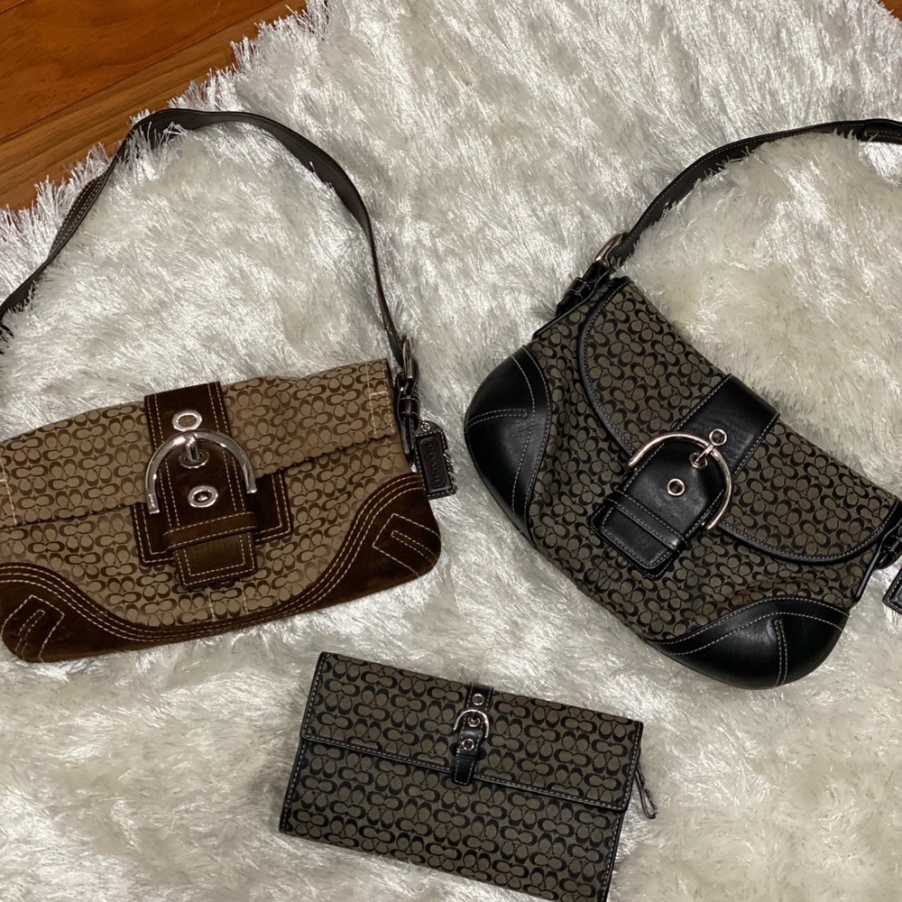 Small Coach bags + wallet bundle